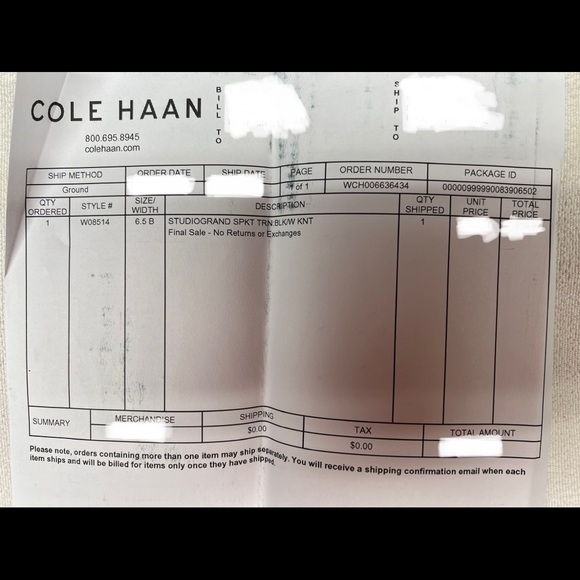 Cole Haan Women’s Zerogrand Studiogrand - 6.5 Black - W08514 - Picture 4 of 6